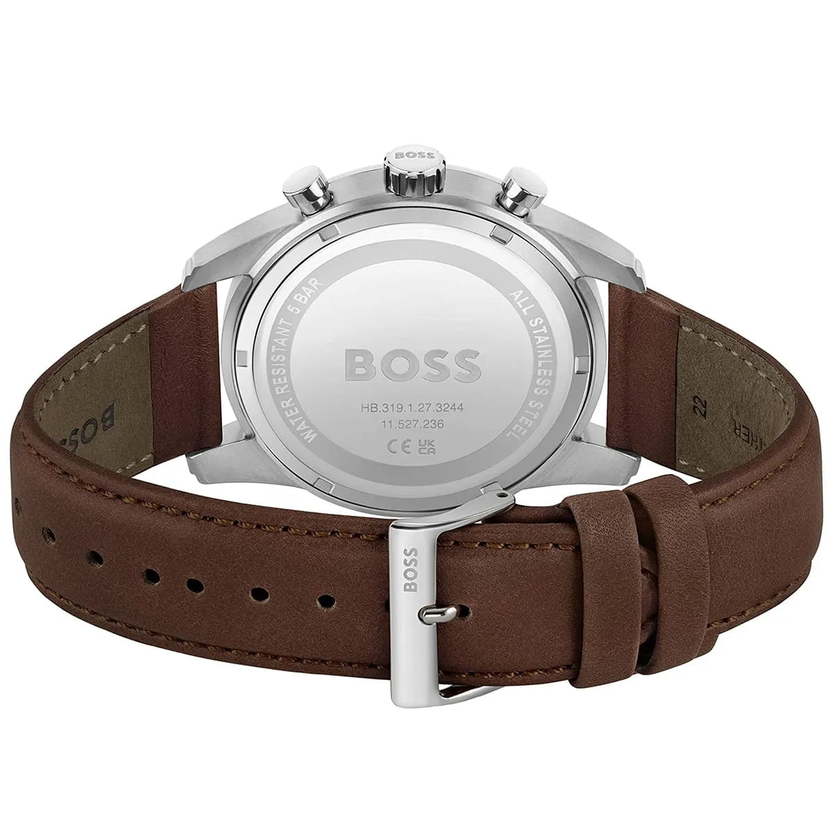 Hugo Boss Skymaster 1513940 44mm Men’s Chronograph Watch – Blue Dial & Brown Genuine Leather Strap