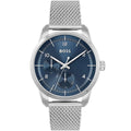 Hugo Boss Sophio 1513942 42mm Men’s Quartz Watch – Blue Dial & Silver Mesh Bracelet
