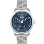 Hugo Boss Sophio 1513942 42mm Men’s Quartz Watch – Blue Dial & Silver Mesh Bracelet