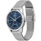 Hugo Boss Sophio 1513942 42mm Men’s Quartz Watch – Blue Dial & Silver Mesh Bracelet