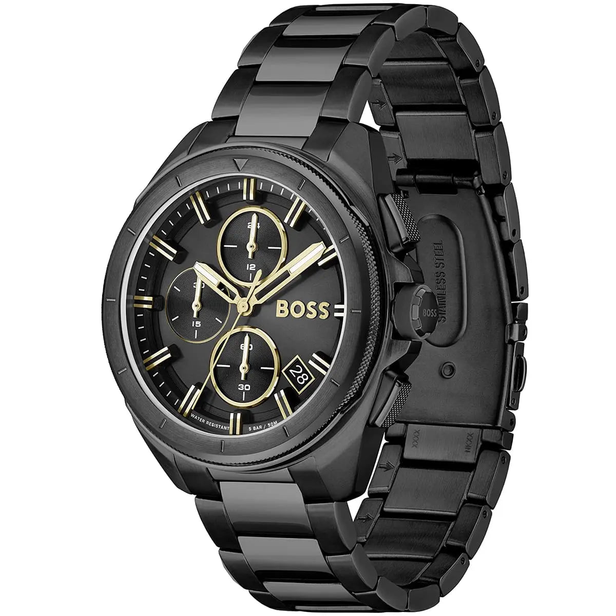 Hugo Boss Volane 1513950 44mm Men’s Chronograph Watch – Black Dial & Stainless Steel Bracelet