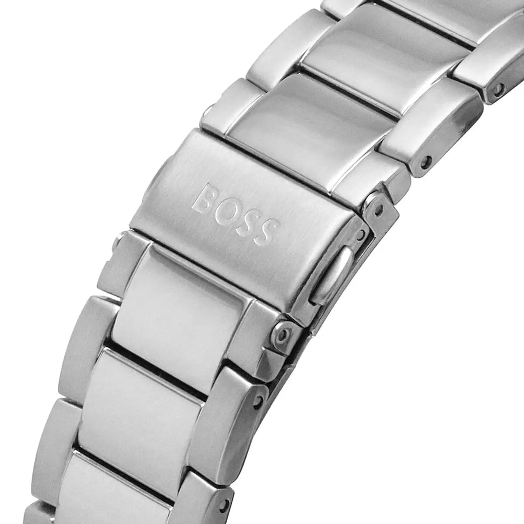 Hugo Boss Volane 1513951 44mm Men’s Chronograph Watch – Olive Green Dial & Silver Bracelet
