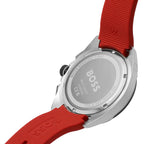 Hugo Boss Volane 1513959 44mm Men’s Chronograph Watch – Black Dial & Red Rubber Strap