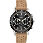 Hugo Boss Allure 1513964 44mm Men’s Chronograph Watch – Black Dial & Genuine Leather Strap