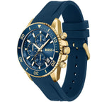 Hugo Boss Admiral 1513965 46mm Men’s Chronograph Watch – Blue Dial & Blue Rubber Strap