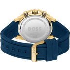 Hugo Boss Admiral 1513965 46mm Men’s Chronograph Watch – Blue Dial & Blue Rubber Strap