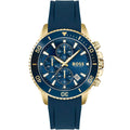 Hugo Boss Admiral 1513965 46mm Men’s Chronograph Watch – Blue Dial & Blue Rubber Strap