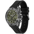 Hugo Boss Admiral 1513967 46mm Men’s Chronograph Watch – Green Dial & Black Rubber Strap