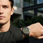 Hugo Boss Admiral 1513967 46mm Men’s Chronograph Watch – Green Dial & Black Rubber Strap