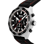 Hugo Boss Runner 1513969 44mm Men’s Chronograph Watch – Black Dial & Black Rubber Strap