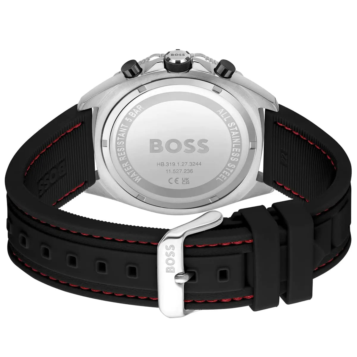 Hugo Boss Runner 1513969 44mm Men’s Chronograph Watch – Black Dial & Black Rubber Strap