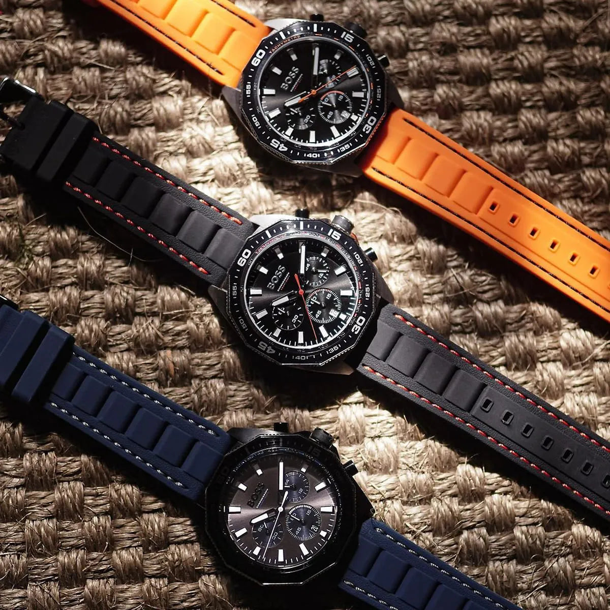 Hugo Boss Runner 1513969 44mm Men’s Chronograph Watch – Black Dial & Black Rubber Strap