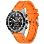 Hugo Boss Energy 1513970 44mm Men’s Chronograph Watch – Black Dial & Orange Rubber Strap
