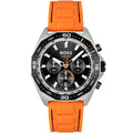 Hugo Boss Energy 1513970 44mm Men’s Chronograph Watch – Black Dial & Orange Rubber Strap