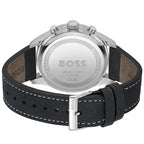 Hugo Boss View 1513987 44mm Men’s Chronograph Watch – Black Dial & Black Genuine Leather Strap