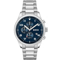 Hugo Boss View 1513989 44mm Men’s Chronograph Watch – Blue Dial & Silver-tone Stainless Steel Link Bracelet