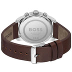 Hugo Boss Trace 1514002 44mm Men’s Chronograph Watch – Blue Dial & Brown Genuine Leather Strap