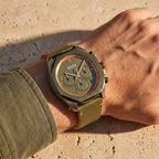 Hugo Boss Cloud 1514018 44mm Men’s Chronograph Watch – Green Dial & Green Genuine Leather Strap