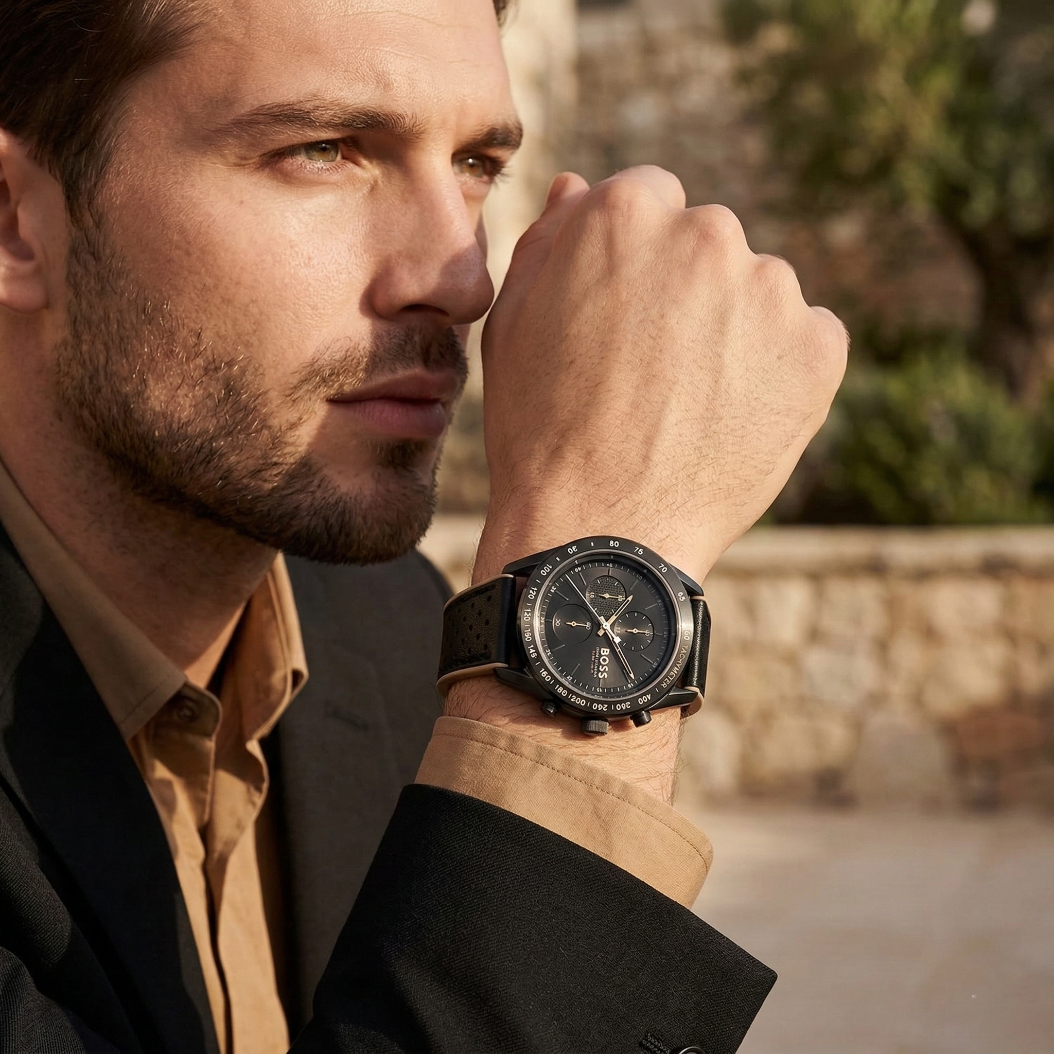 Hugo Boss Centre Court 1514022 44mm Men’s Chronograph Watch – Black Dial & Rubber Strap