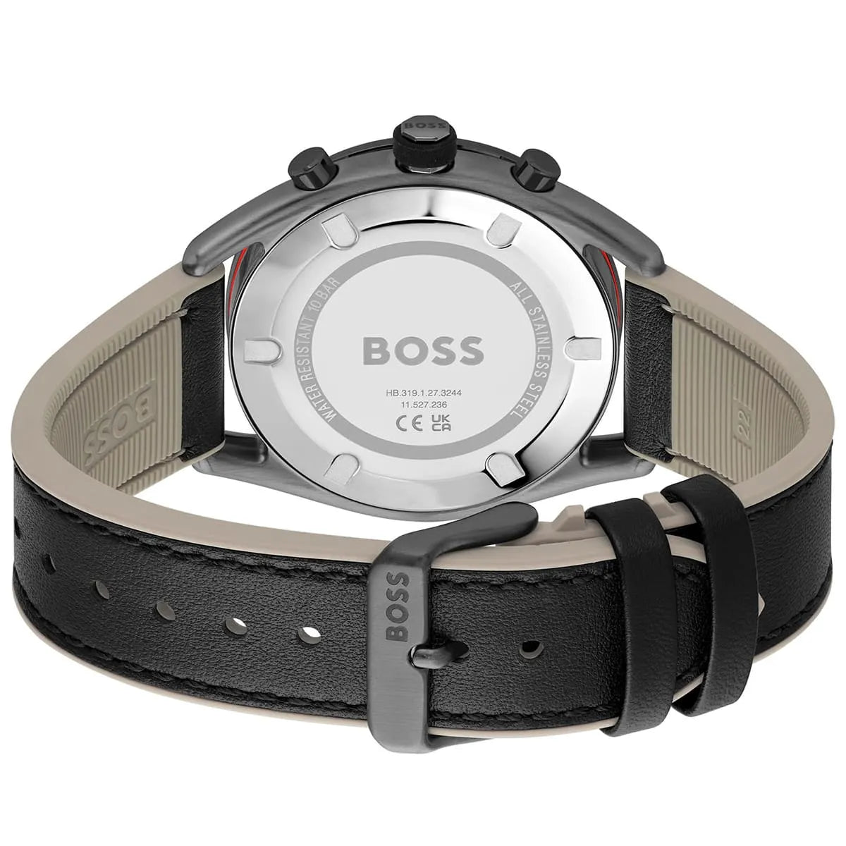 Hugo Boss Centre Court 1514024 44mm Men’s Chronograph Watch – Champagne Dial & Black Rubber Strap