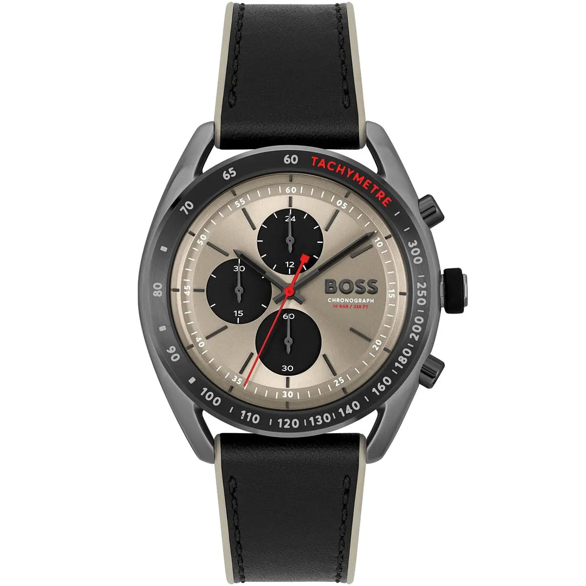 Hugo Boss Centre Court 1514024 44mm Men’s Chronograph Watch – Champagne Dial & Black Rubber Strap