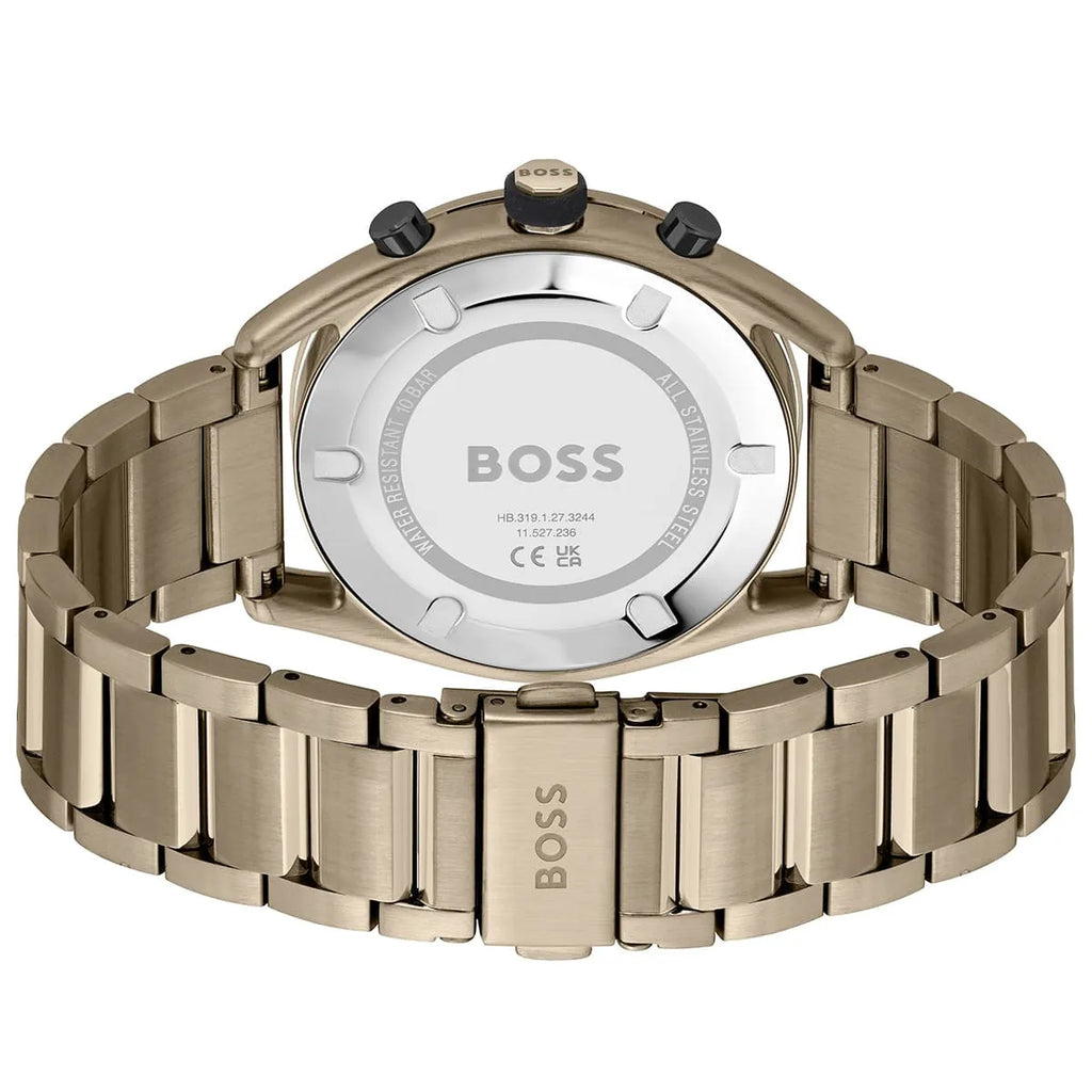 Hugo Boss Centre Court 1514027 44mm Men’s Chronograph Watch – Black Dial & Gold-tone Stainless Steel Link Bracelet