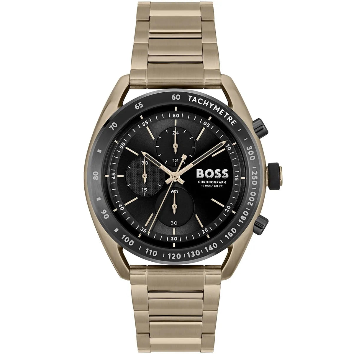 Hugo Boss Centre Court 1514027 44mm Men’s Chronograph Watch – Black Dial & Gold-tone Stainless Steel Link Bracelet