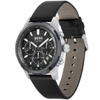 Hugo Boss Solgrade 1514031 44mm Men’s Solar Watch – Black Dial & Black Genuine Leather Strap