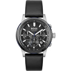 Hugo Boss Solgrade 1514031 44mm Men’s Solar Watch – Black Dial & Black Genuine Leather Strap