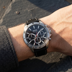 Hugo Boss Troper 1514055 44mm Men’s Chronograph Watch – Black Dial & Black Genuine Leather Strap