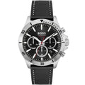 Hugo Boss Troper 1514055 44mm Men’s Chronograph Watch – Black Dial & Black Genuine Leather Strap