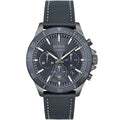Hugo Boss Troper 1514056 44mm Men’s Chronograph Watch – Blue Dial & Blue Genuine Leather Strap