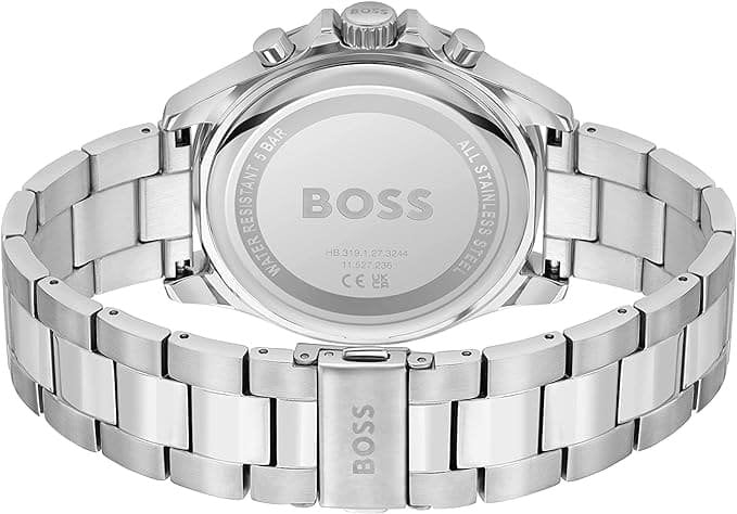 Hugo Boss Troper 1514057 45mm Men’s Chronograph Watch – Black Dial & Stainless Steel Bracelet