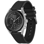 Hugo Boss Top 1514091 44mm Men’s Chronograph Watch – Black Dial & Black Hybrid Strap