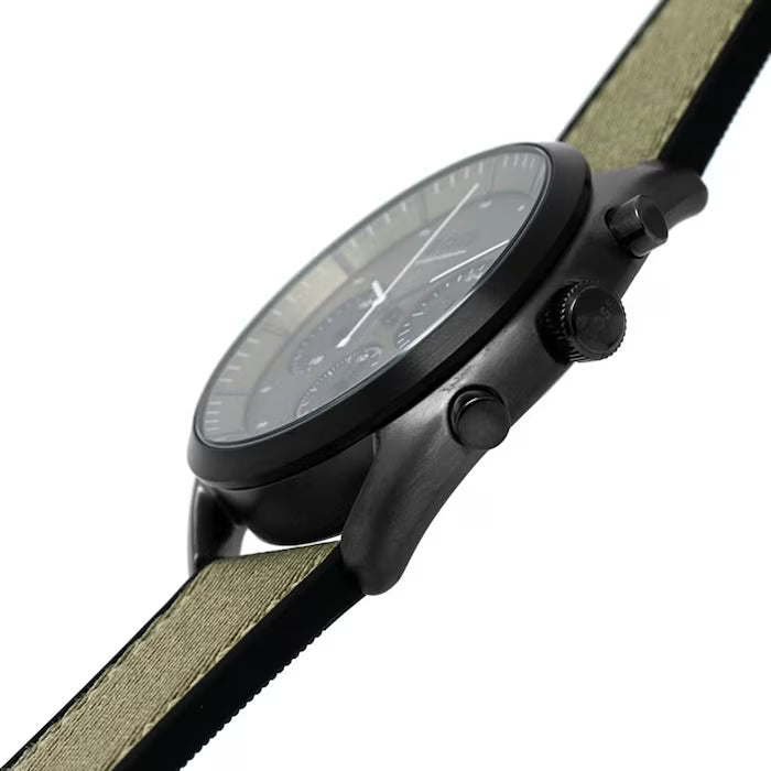 Hugo Boss Top 1514092 44mm Men’s Chronograph Watch – Olive Green Dial & Olive Green Canvas Strap