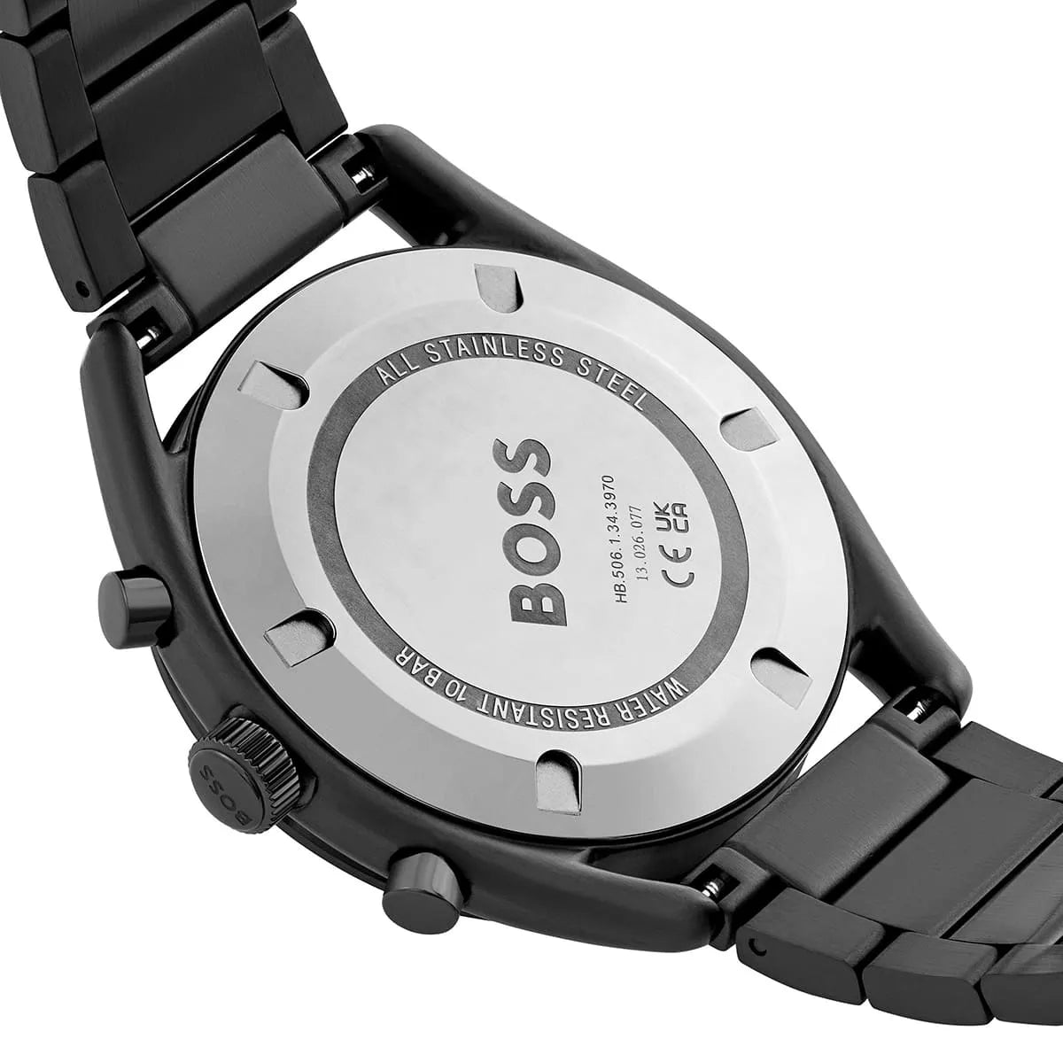 Hugo Boss Top 1514095 44mm Men’s Chronograph Watch – Rose Gold Dial & Stainless Steel Bracelet