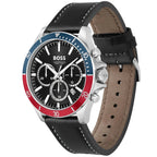 Hugo Boss Troper 1514099 44mm Men’s Chronograph Watch – Black Dial & Black Genuine Leather Strap