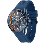 Hugo Boss Volane 1514142 44mm Men’s Chronograph Watch – Blue Dial & Blue Rubber Strap