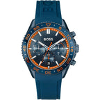 Hugo Boss Volane 1514142 44mm Men’s Chronograph Watch – Blue Dial & Blue Rubber Strap