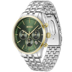 Hugo Boss Avery 1514159 42mm Men’s Chronograph Watch – Green Dial & Silver-tone Stainless Steel Link Bracelet