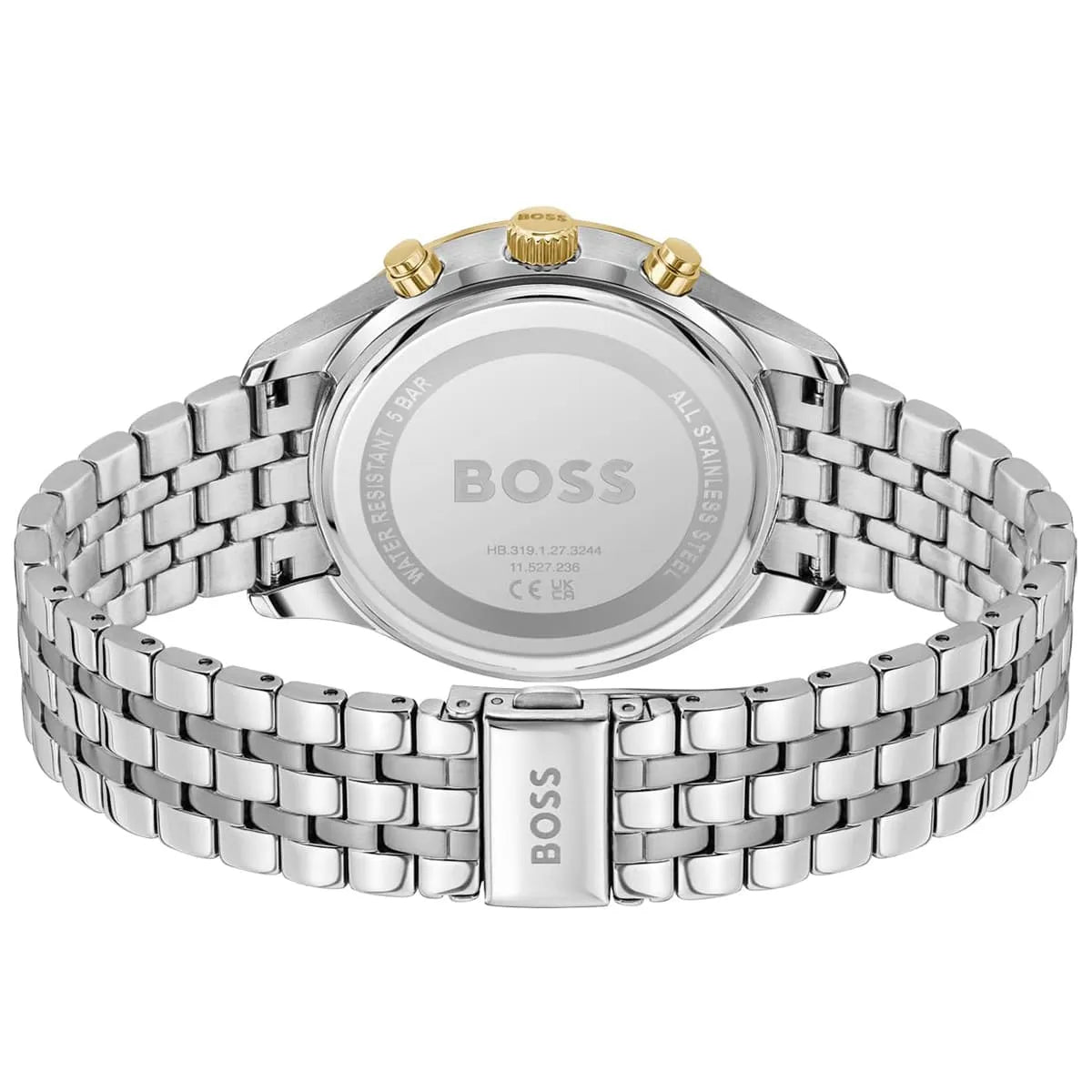 Hugo Boss Avery 1514159 42mm Men’s Chronograph Watch – Green Dial & Silver-tone Stainless Steel Link Bracelet