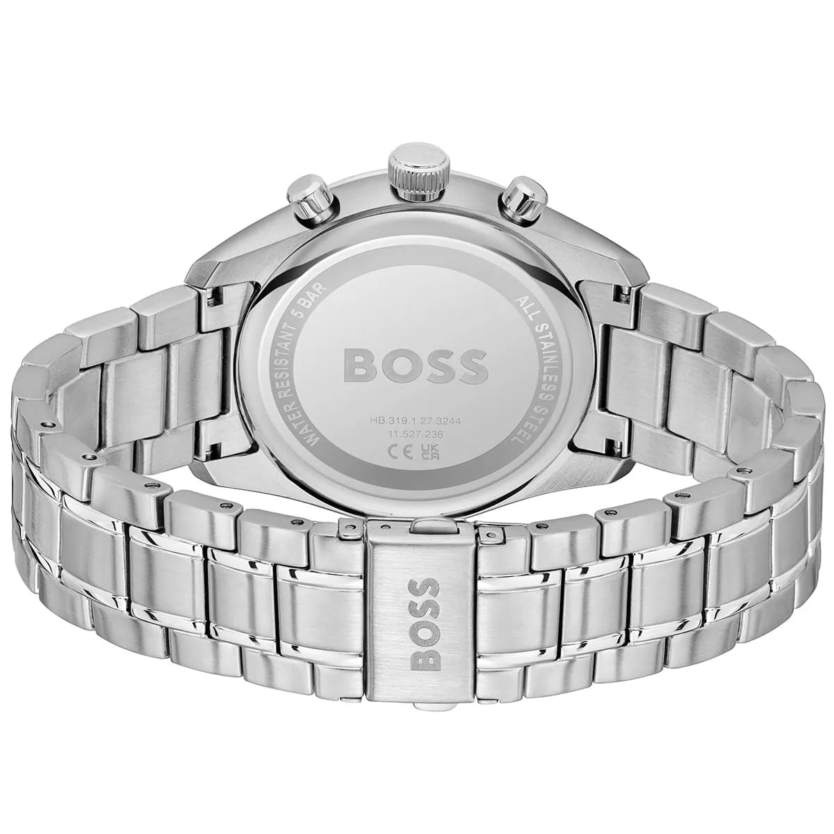 Hugo Boss Grand Prix 1514226 44mm Men’s Chronograph Watch – Blue Dial & Stainless Steel Bracelet