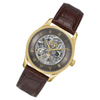 Hugo Boss Principe 1514235 43mm Men’s Automatic Watch – Grey Skeleton Dial & Genuine Leather Strap