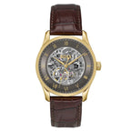 Hugo Boss Principe 1514235 43mm Men’s Automatic Watch – Grey Skeleton Dial & Genuine Leather Strap