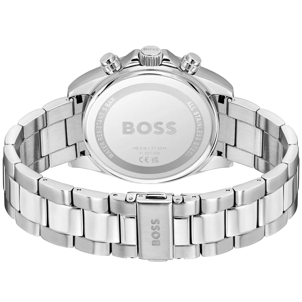 Hugo Boss Hero 1514267 43mm Men’s Chronograph Watch – Black Dial & Silver-tone Stainless Steel Link Bracelet