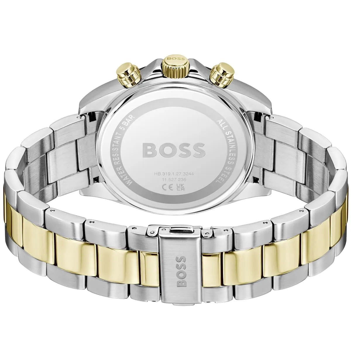 Hugo Boss Hero 1514269 43mm Men’s Chronograph Watch – Black Dial & Two-tone Stainless Steel Link Bracelet