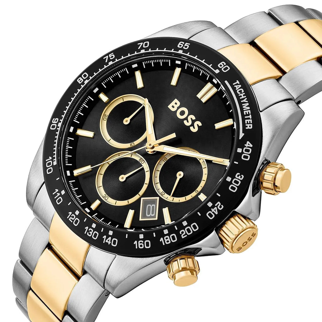 Hugo Boss Hero 1514269 43mm Men’s Chronograph Watch – Black Dial & Two-tone Stainless Steel Link Bracelet