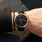 Tommy Hilfiger Liam 1710358 42mm Men's Multi-Function Watch – Black & Black Genuine Leather Strap