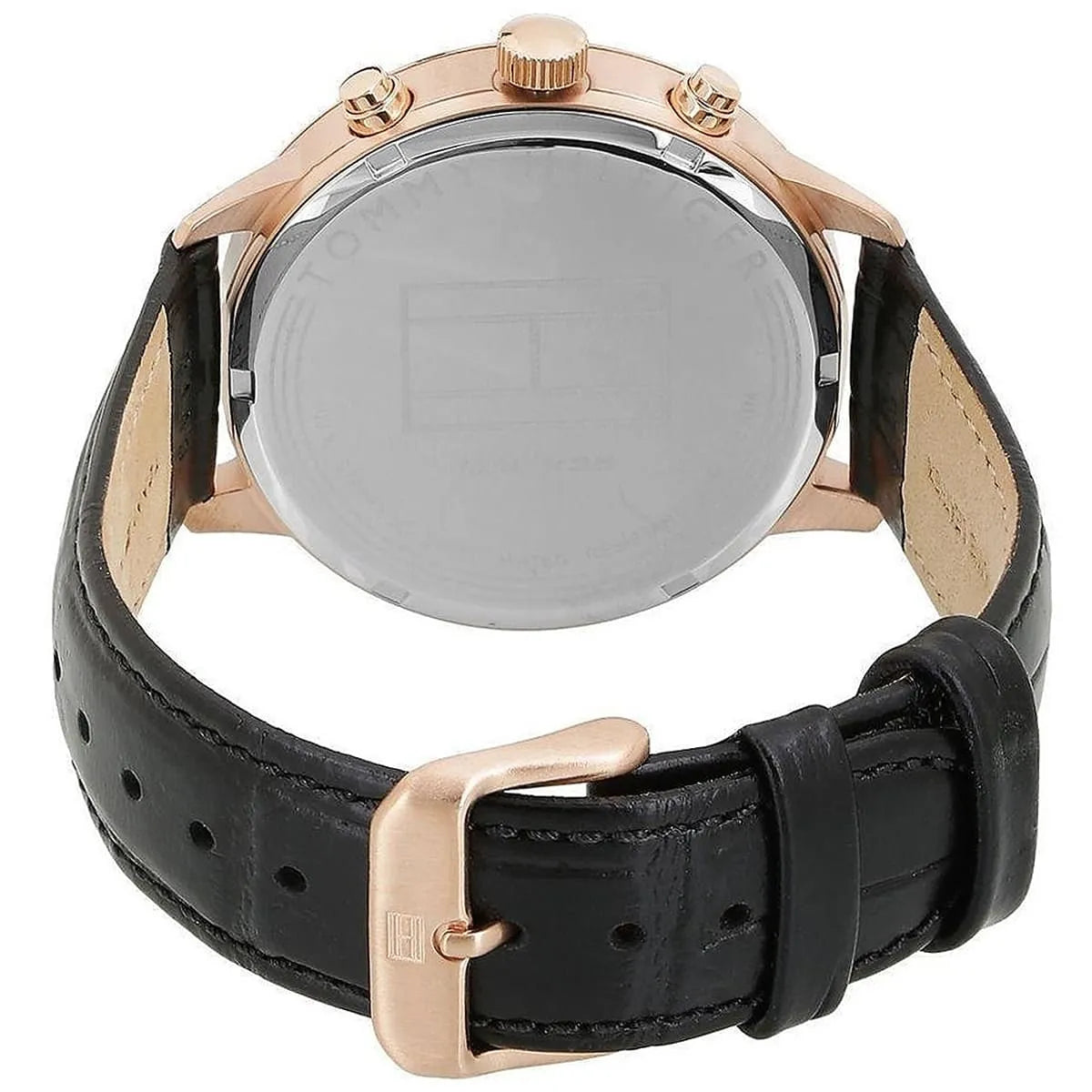 Tommy Hilfiger Liam 1710358 42mm Men's Multi-Function Watch – Black & Black Genuine Leather Strap