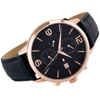 Tommy Hilfiger Liam 1710358 42mm Men's Multi-Function Watch – Black & Black Genuine Leather Strap